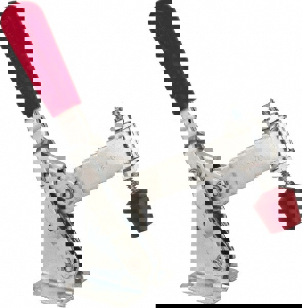 Manual Hold-Down Toggle Clamp: Vertical, 600.24 lb Capacity, U-Bar, Flanged Base